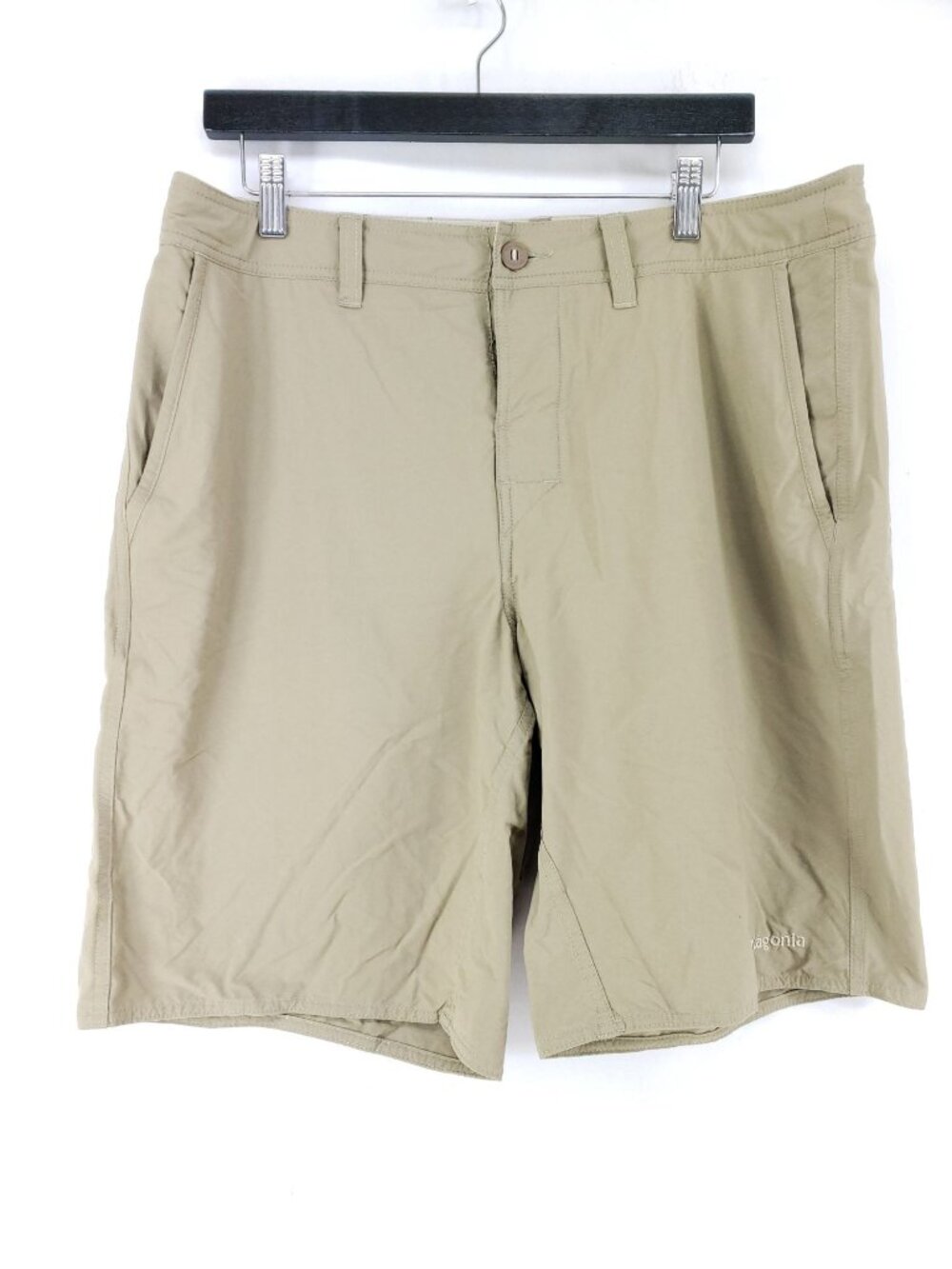 Patagonia Mens Size 36 Tan Nylon Blend Shorts With Zip Closure